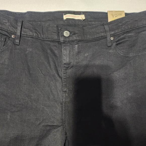 Levi's 724 high rise slim straight jeans size 38''x41'' women's black - Picture 2 of 9